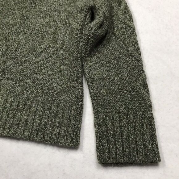 Vntage NEWTON TRADING Zip Cardigan Sweater Women PL Petite Moss Green Cable Knit - Picture 7 of 16